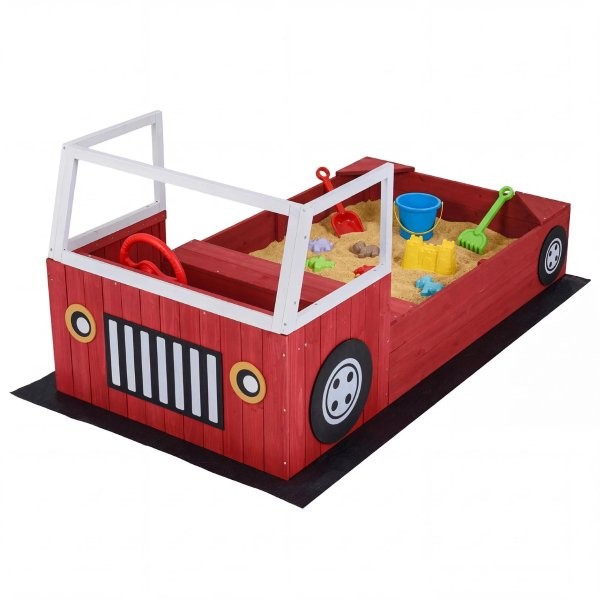 Medinė smėlio dėžė Automobilis II